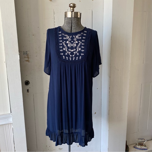 Knox Rose Gauze Embroidered Baby Doll Dress - Picture 1 of 12